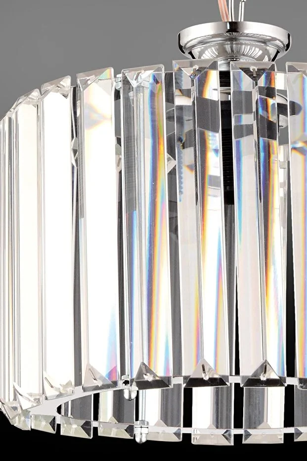 Lüx Elmas Gümüş Kristal Taşlı Avize